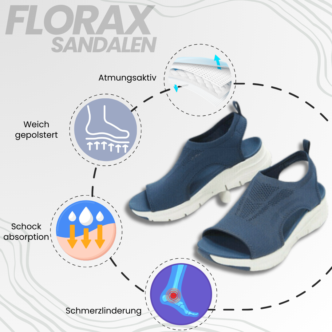 Florax - ergonomische schmerzlindernde Komfort-Sandalen - Sonderaktion 1+1 Gratis