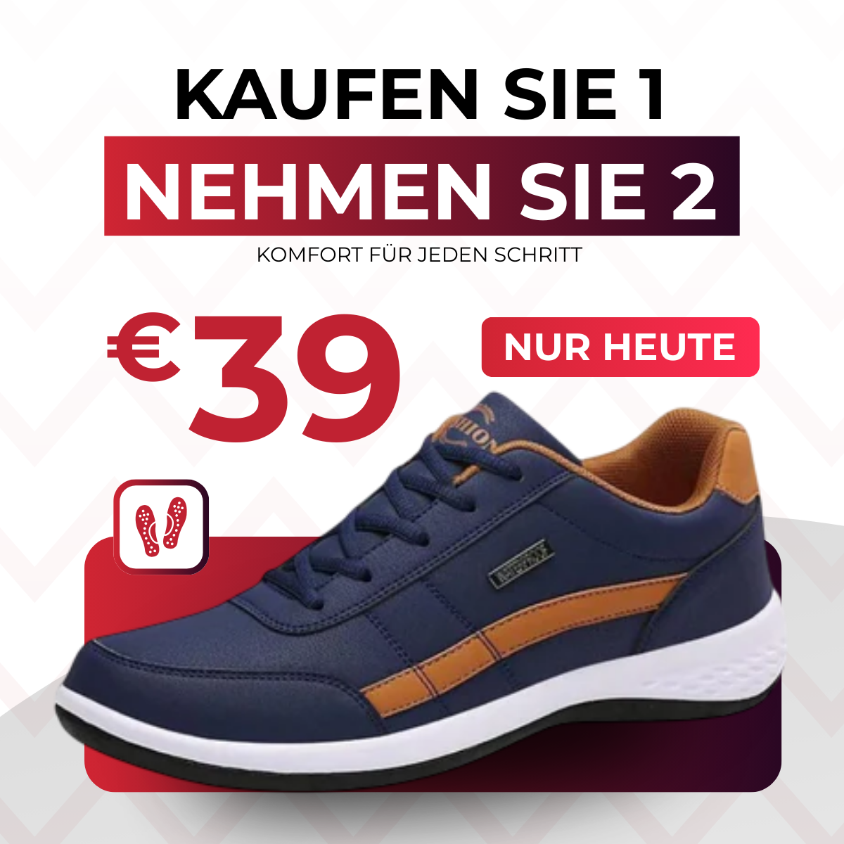 [KAUFE 1, ERHALTE 2] OrthoX - ergonomische schmerzlindernde Komfortschuhe - Unisex