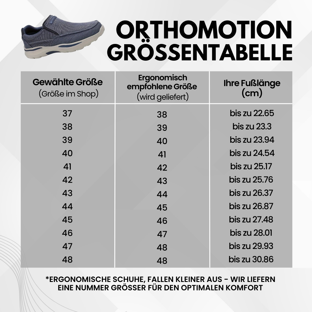 OrthoMotion - Ergonomischer Schuh zur Schmerzlinderung - Unisex - Sonderaktion 1+1 Gratis