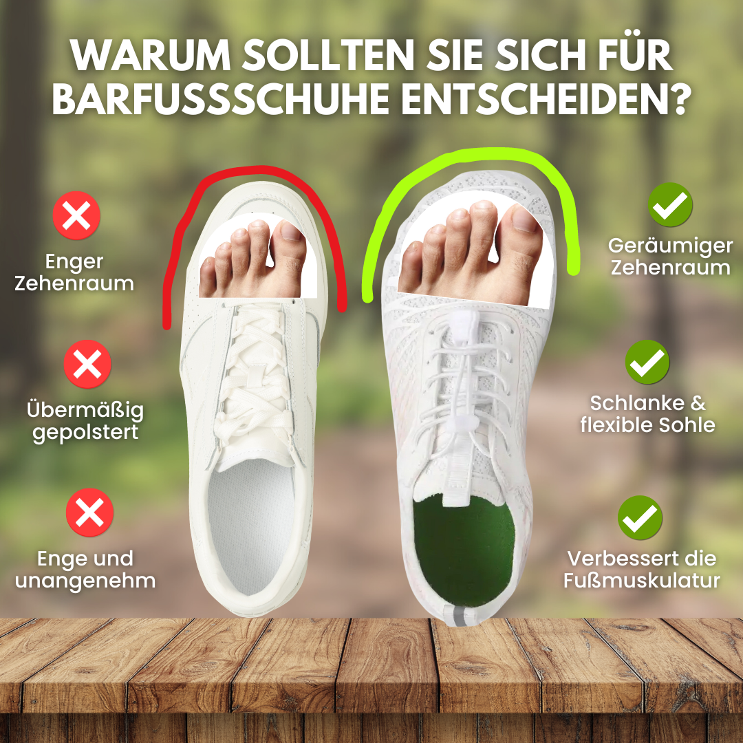 FloraX Pro - ergonomische, schmerzlindernde & wasserdichte Barfußschuhe - Sonderaktion 1+1 Gratis