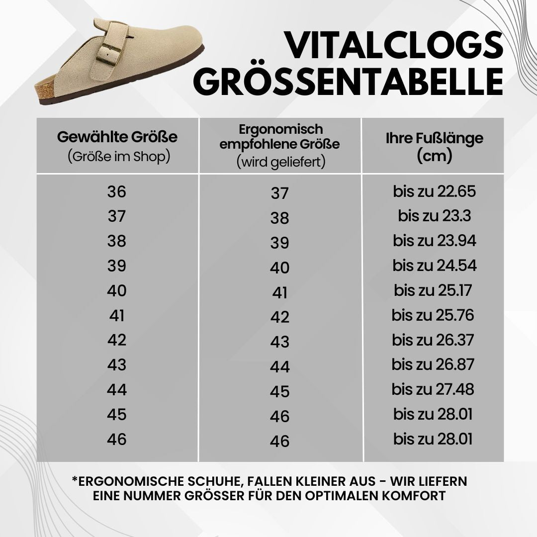 VitalClogs - ergonomische & rutschfeste Clogs - das Original - Sonderaktion 1+1 Gratis