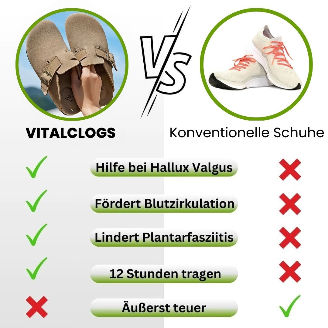 VitalClogs - ergonomische & rutschfeste Clogs - das Original - Sonderaktion 1+1 Gratis